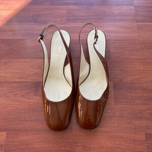 Miu miu vintage brown slingback low heels